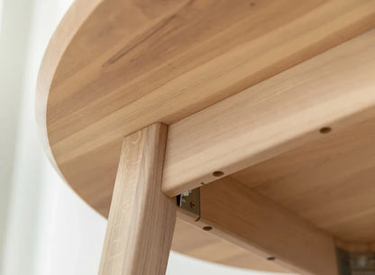 Orbetello Esstisch rund 90 cm aus massiver Eiche gebleicht – Minimalistisches Design & geölte helle Oberfläche