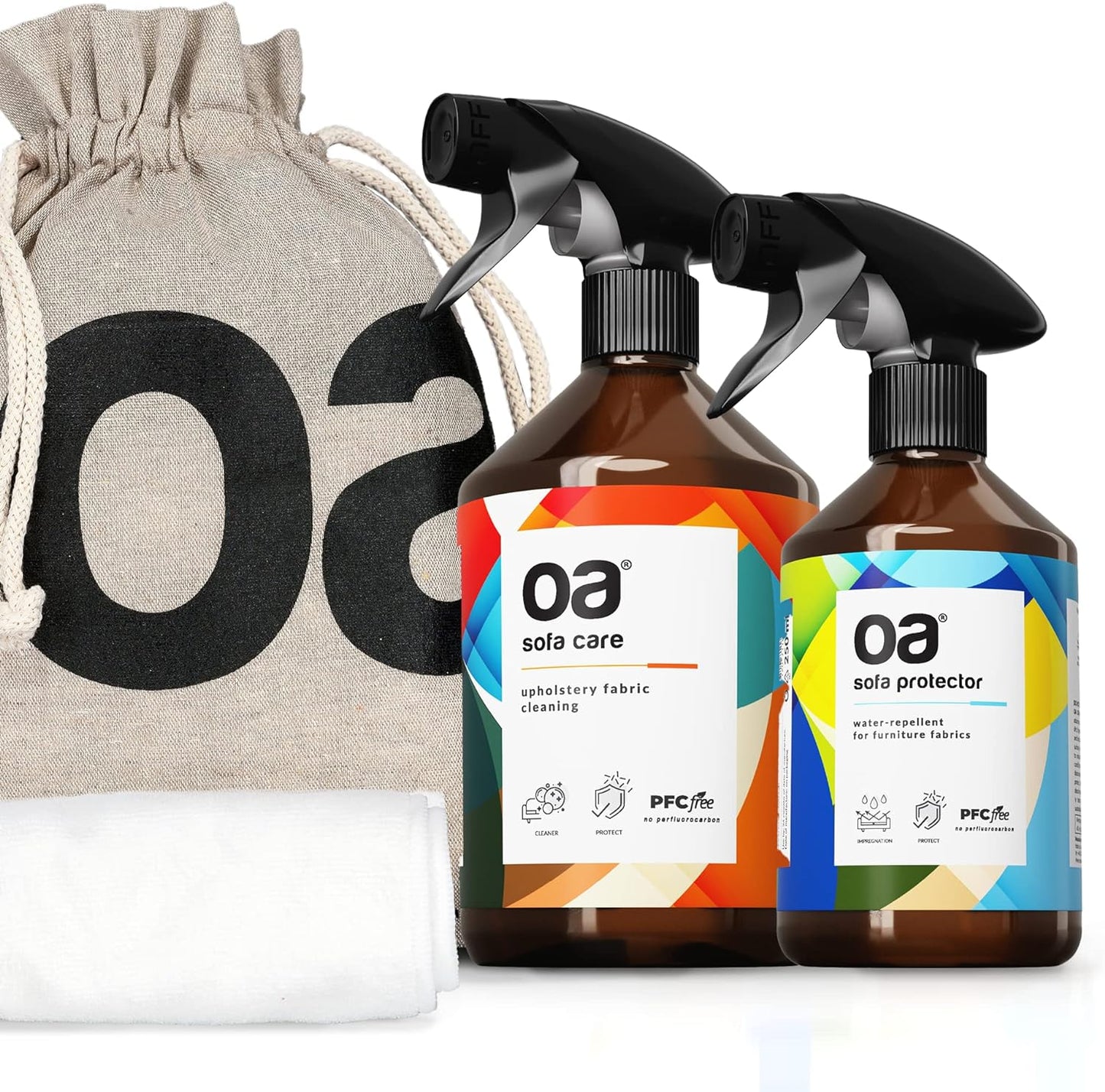 OA SOFA CARE & PROTECTOR Set 500ml – Polsterreiniger & Imprägnierspray im Geschenkset, PFC-frei & biologisch abbaubar - Bild 1