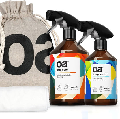 OA SOFA CARE & PROTECTOR Set 500ml – Polsterreiniger & Imprägnierspray im Geschenkset, PFC-frei & biologisch abbaubar - Bild 1