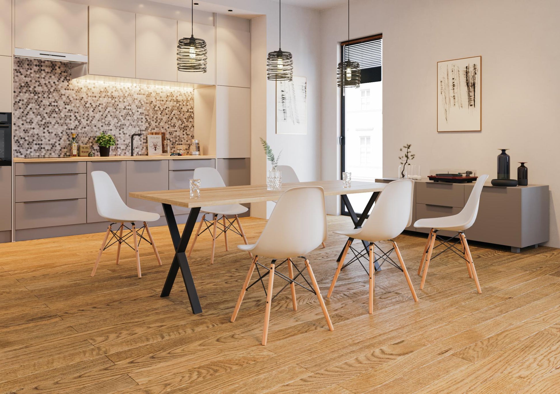 Tischfuß SR46 – Metall Tischgestell 55×72 cm im Industrial Design für Esstische & Schreibtische - Bild 2