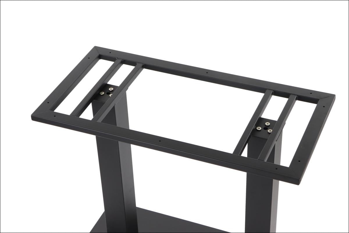 Tischgestell Doppelsäule SH-5003-3/B Höhe 72cm - rechteckiger Sockel, pulverbeschichteter Stahl, höhenverstellbar - Bild 4