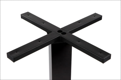 Tischgestell SH-5002-7/B mit rechteckigem Sockel – Schwarze Tischsäule 73cm aus pulverbeschichtetem Stahl, höhenverstellbar - Bild 2
