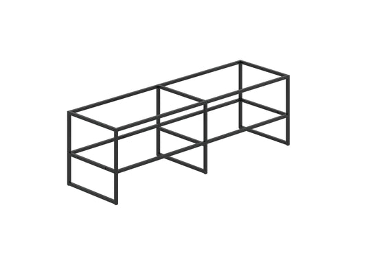 TV Lowboard Gestell SR21-1500-L2 – 150 × 45 cm Metallgestell, pulverbeschichtet, Industrial Look - Bild 1